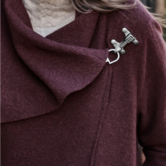 Garnet Hill Asymmetrical Boiled Wool Coat - SOLD OUT - Picture 2 of 7